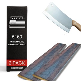 5160 High Carbon Knife Making & Forging Steel - Hot Rolled Steel for Knife Making Supplies - USA-Milled for Pros & Hobbyists - 3" wide, 0.25" thick, 12" long (2 Pack)