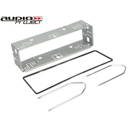 Audioproject A444 – Mounting Frame 1 DIN Universal Car Radio Installation Bay Metal Insert Frame – Car Radio Slot for 1 DIN Accessories Radio Including ISO Release Tool Frame