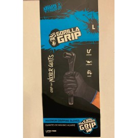 GREASE MONKEY 5-Pair Grease Monkey Gorilla Grip Mechanic Maximum Gripping Gloves, Large