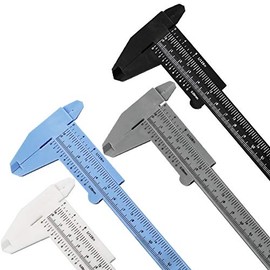 Plastic Vernier Caliper, POWERTOOL 150MM Digital Sliding Caliper Gauge High Accuracy Measure Tool Ruler for Length, Mini Portable (1Pcs - White)