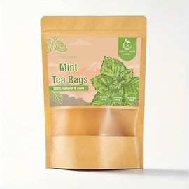 NHAT ANH FARM - Premium Mint Tea Bags, 40 Mint Tea Bags, 100% Natural Dried Mint Leaves, Naturally Sweet Herbal Tea, Sugar-Free, Caffeine-Free, No Additives.