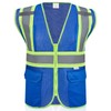 SULWZM High Visibility Reflective Safety Vest with Zipper and Pockets