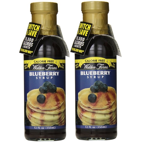 Walden Farms Blueberry Syrup 12oz (Pack of Two)