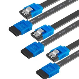 BENFEI SATA Cable III, 3 Pack SATA Cable III 6Gbps Straight HDD SDD Data Cable with Locking Latch 18 Inch