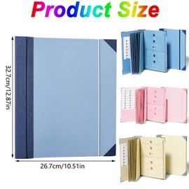 Document Organizer Folio, WADY Important Document Organizer, Document Organizer, in Case I Go Missing Binder, Important Document Binder, for Important Papers,Emergency Binder (Blue)