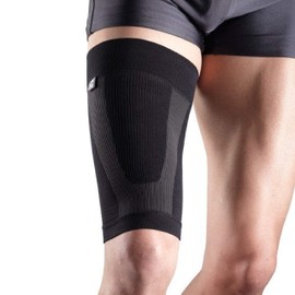 LP Support 271 Powersleeve Kompressions-Oberschenkelbandage - Sport-Bandage, Größe:S, Farbe:schwarz