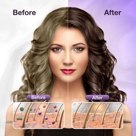 Leorx 3 In 1 Dark Brown Hair Dye For Gray Hair - Instant Herbal Coloring Shampoo For Women & Men - Shampoo Para Canas Mujer