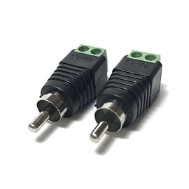 Access DIY DIY RCA Connector Audio Video Adapter Male Connector 2 Screw Terminal CCTV DY28-O2P