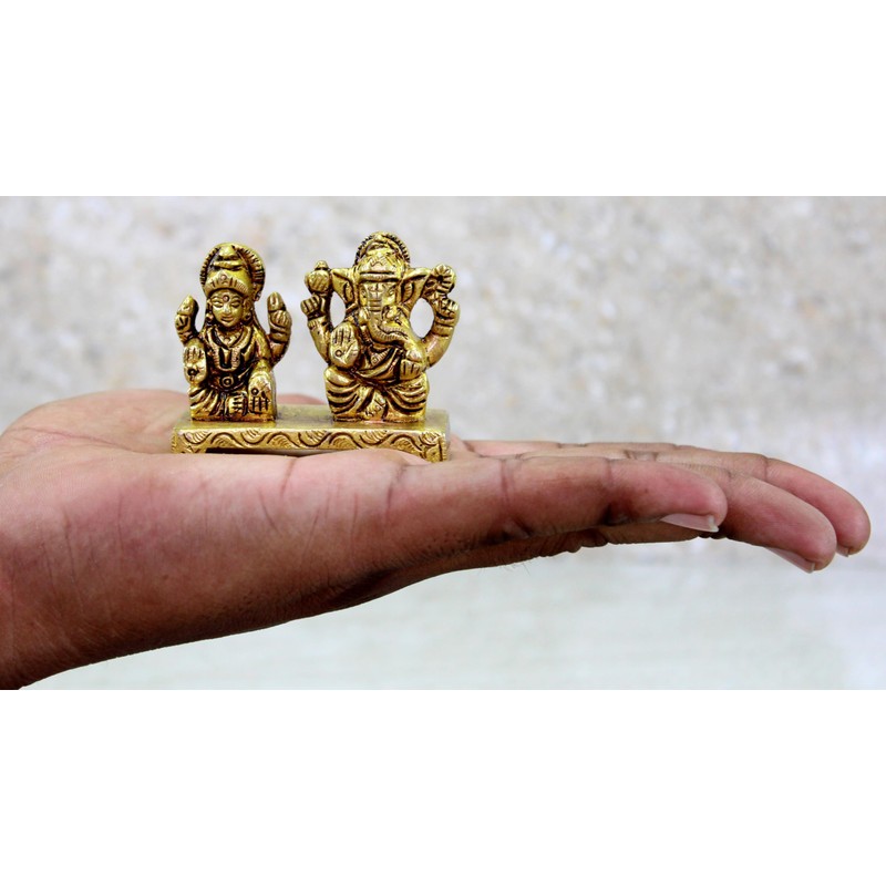 eSplanade - Brass Laxmi Ganesh Idol | Ganesha Lakshmi Religious