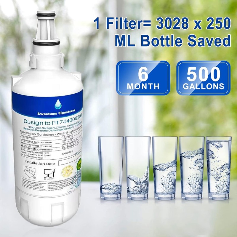 744000200 Filter Replacement for Liebherr 7440000 7440002 Refrigerator Water Filter