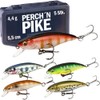 Wobblers Set of 5 for Trout & Bass, 5.5 cm,