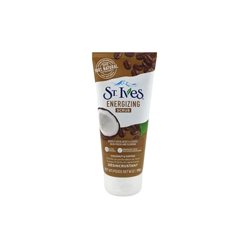 St Ives Exfoliante Energizante de Coco y Café, 6 Oz