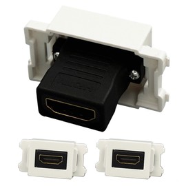 Felimoa HDMI Port 4K Support 2.0 Standard Wall Outlet HDMI Port Straight Wire (Pack of 3)