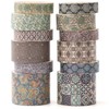 Songdao 12 Rolls Exotic Charm Washi Tape Set Floral Arts