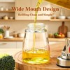 DAWZMR 2-Pack Glass Oil Dispenser Bottle with Stainless Steel Spout,