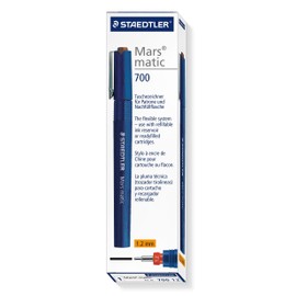 STAEDTLER Mars matic 700 12 Ink Drawer, Line Width 1.2 mm, for Highest Precision, No Drying Due to Double Seal, Even Ink Delivery, Ink Drawing Pen in Cardboard Packaging