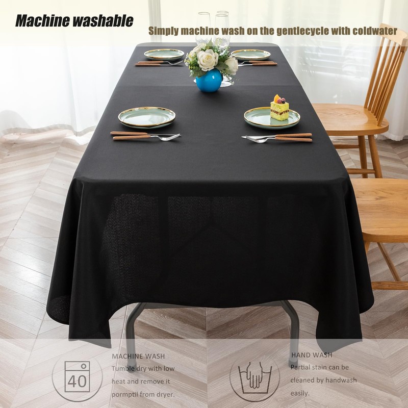 2 Pack Tablecloths for Rectangle Tables, 150 x 300 CM