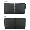 Bliss Leather, Genuine Python, Long Wallet, Snakeskin Cowhide Leather, Round