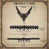 Uintoon 6PCS Black Gothic Lace Choker Necklace Set for Women