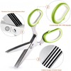 Premium Quality Stainless Steel Herb Scissors With 5 Blades, Cover