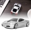 Wireless Mouse Silver Sports Car Style 2.4GHz USB Receiver 1600DPI