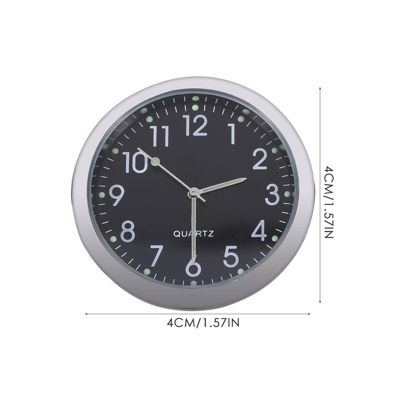 Toyvian Stick on Dashboard Car Clock Mini Tiny Small Luminous