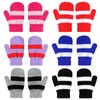 QKURT 6 Pairs Toddler Mittens, Winter Warm Knitted Stripe Gloves,