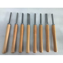 KELINER 8pcs Wood Lathe chisel Set, 45 Steel Wood Turning Tools for Woodworking, Precision Cutting and SmoothFinishing for Detailed Projects
