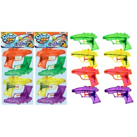 Water Squirt Toys (8 Guns in 2 Packs) Water Gun Soaker for Kids & Adults Small Water Squirt Guns Toy Fun. Dog Training & Cat Training Pistol & so Much More. Party Favor Stoking Stuffers Toy -858-2s