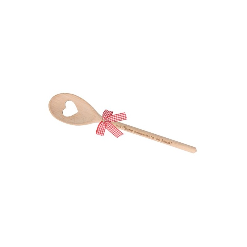 Spruchreif Wooden Cooking Spoon with Heart and Engraving, Gift for