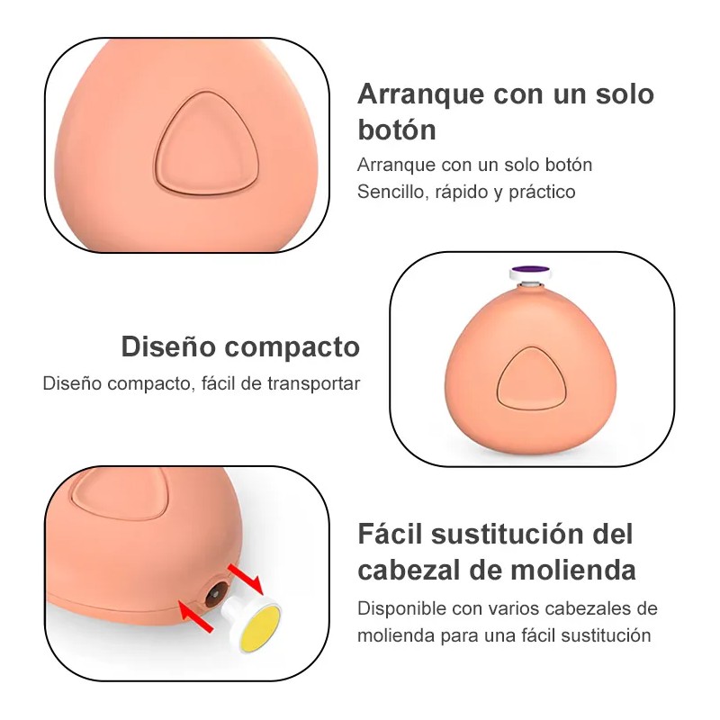 Set De Limas De Uñas Baby Electric Para Acortar Las