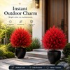 Artificial Lavender Ground Stakes for Outdoor Décor – 14 Magenta