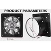 Nalle 8 inch Exhaust Fan 80W 500CFM Through-wall installation Ventilation