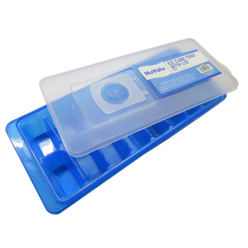 1 piece Nuvalu Plastic 16-Cavity Ice Cube Tray With Lid