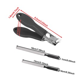 BOXOB Black Nail Clippers, Stainless Steel Household Nail Clipper Files Wide Jaw Opening Anti-Splash Slanted Fingernail Trimmer for Women and Men Pet