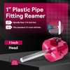 1-Inch Head Plastic Pipe Fitting Reamer With 1/4-Inch Hex Shaft,