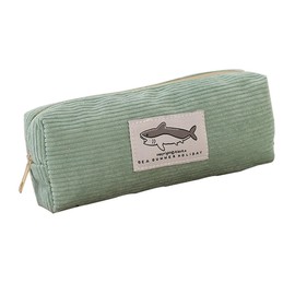 HABUAETY - Bolsas de maquillaje para cosméticos, bolsa de almacenamiento de papelería de oficina para mujeres, Verde, Patrón de tiburón