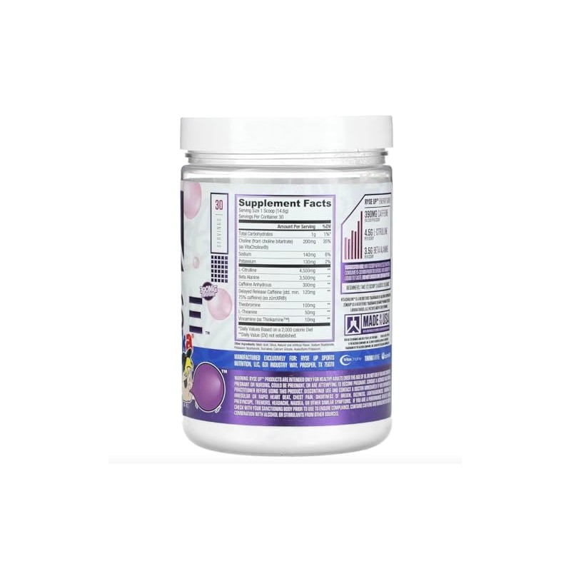 RYSE LOADED PRE 30 Servicios/PRE WORKOUT/L-Citrulina/Beta-alanina (CLASSIC GRAPE)