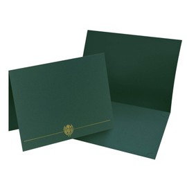 Great Papers! Classic Crest Hunter Green with Gold Foil Certificate Cover, 12" x 9.375", 5 Count (903118)