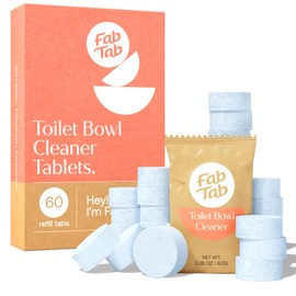 Fab Tab Toilet Bowl Cleaner Tablets- Natural Toilet Bowl Cleaner - Cleaning Products - Plant-Based - No Harsh Chemicals (60)