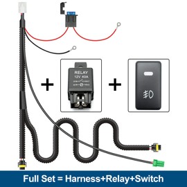 H11 H8 880 881 Fog Light Wiring Harness for Toyo'ta 2005-2022 Tacoma w/OEM Factory Style ON/Off Switch Kit & 40A Relay Fog Lamps Socket Wire Connector for LED Fog Driving Lights