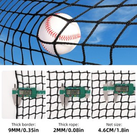 Amazgolf 10x10x10ft Baseball Batting Cage Net Only, Baseball Nets for Batting with Installation Tool and Rope, Baseball Batting Cages for Backyard, Heavy Duty Hitting Net for Baseball, Softball