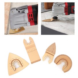 Multifunctional Tool Blades 4 Pieces Carbide Oscillation Saw Blade Accessories for Multitool Oscillation Tools for Bosch, Fein, Dremel, TCH etc.