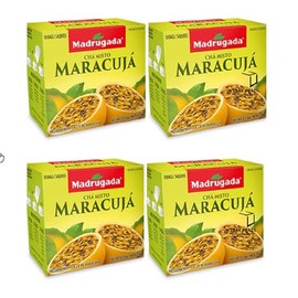 Cha de Maracuja Passion Fruit Tea Organic Natural from Brazil - 4 Box Bundle