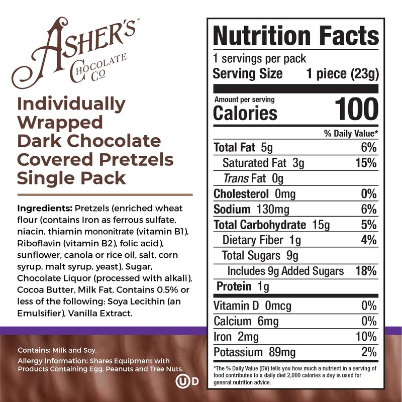 Asher's Chocolates, Chocolate Covered Pretzels, Gourmet Sweet and Salty Candy,