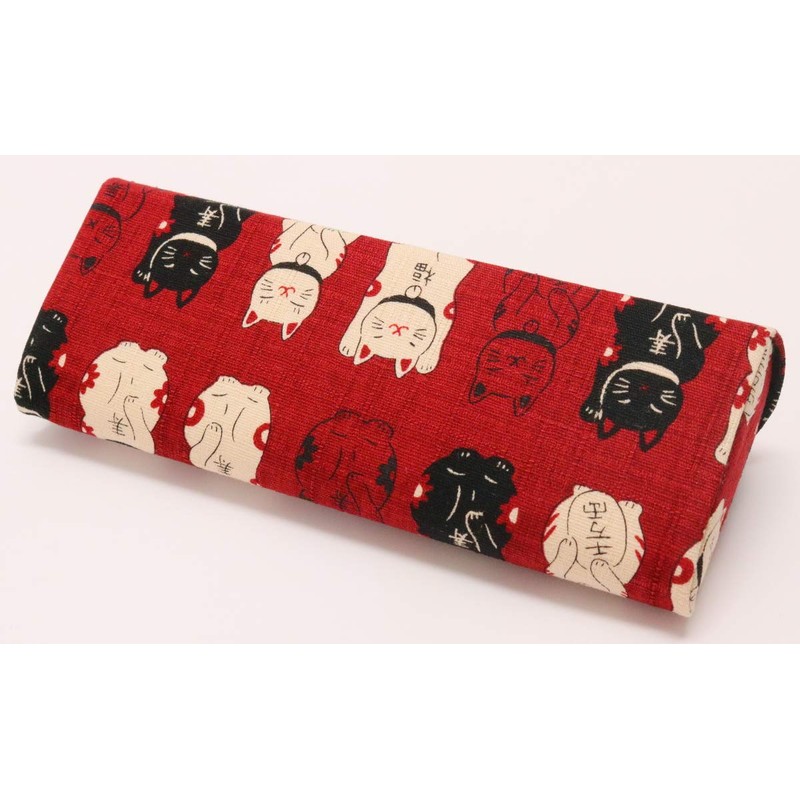 Kyou Slim Glasses Case, Mafukuya Cat, 6.3 x 1.2 x