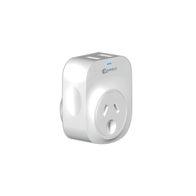 Sansai 2 x USB Europe Travel Adaptor