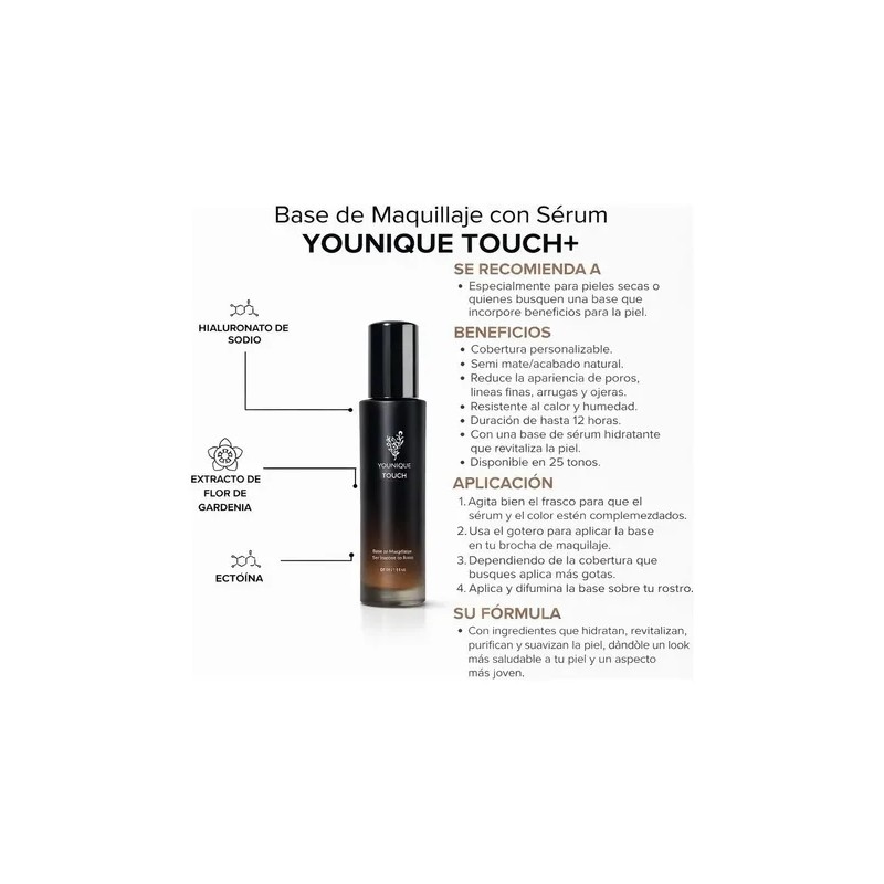 Base De Maquillaje Liquida Con Serum + Touch Younique