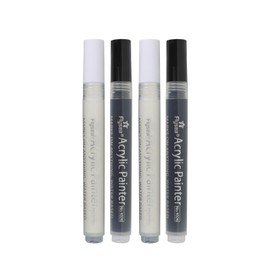JIAHG 4PCS Water-Based Acrylic Paint Marker Pens DIY Art Painting Drawing Writing Pen Artistic Graffiti Pen for Mugs Canvas Plastic Ceramic Wood Glass Stone