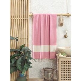 Aegean Concept Turkish Beach Towels, Oversized, Sandcloud Bath Towel, Packable, 37 x 73 inches, Soft, Quick Dry, Ideal for Swimmers, Travel, for Men & Women, Pink, Pack of 1